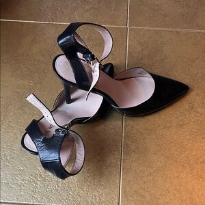 Nine West Black Ankle Strap Heels